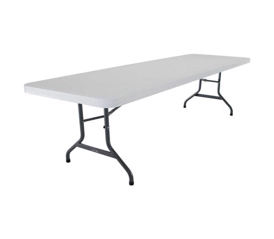 Lifetime 8ft Commercial Plastic Folding Banquet Table - White (22980) - Best table for dinner banquets and conventions.for